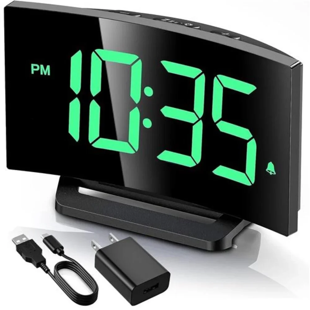 Alarm Clock for Bedrooms Kids, Large Numbers, Easy to Read & Set Digital
